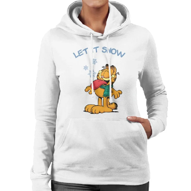 Garfield Let It Snow Christmas Women's Hooded Sweatshirt