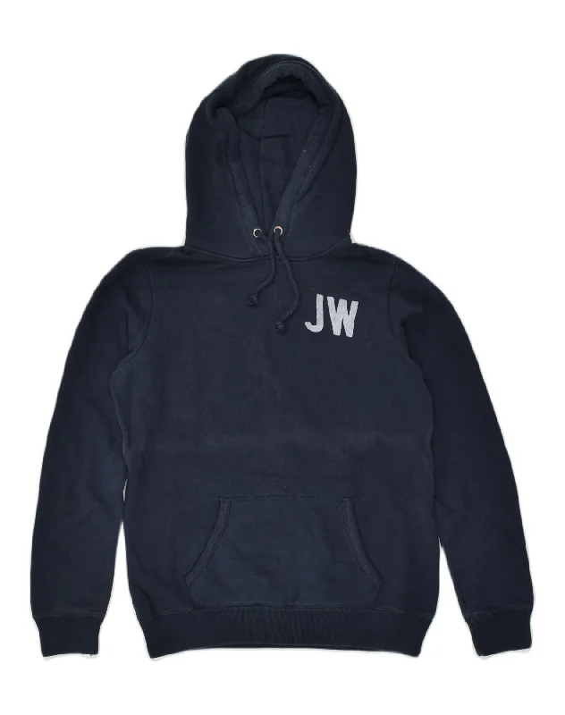 JACK WILLS Womens Hoodie Jumper UK 12 Medium Navy Blue Cotton