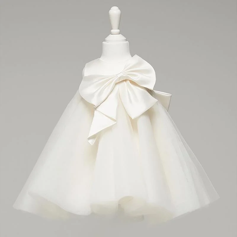 Baby Girl Communion Dress Bow-knot Princess Dress