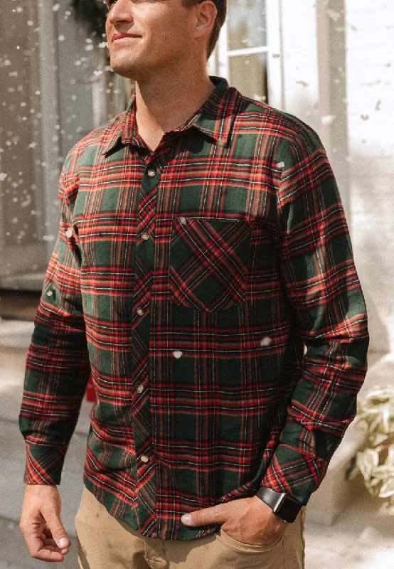 Mens John Shirt in Hattie Green Plaid