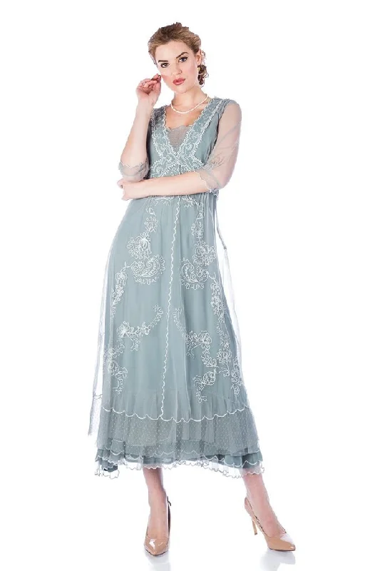 Vintage Titanic Style Dress in Aqua by Nataya