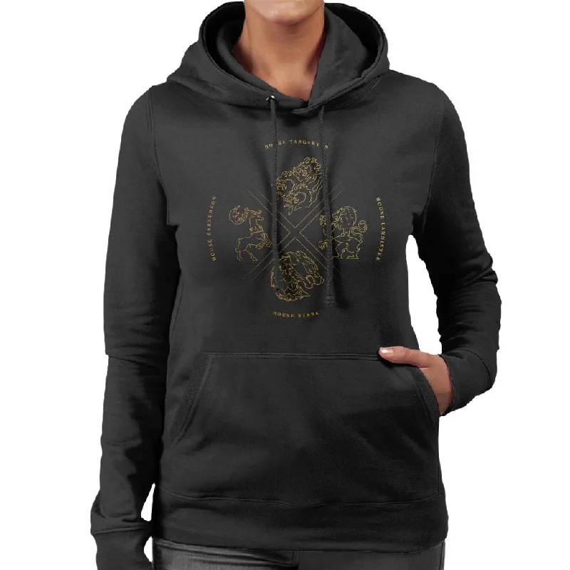 Game Of Thrones The Feuding Houses Women's Hooded Sweatshirt