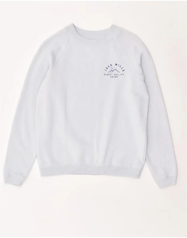 JACK WILLS Womens Sweatshirt Jumper UK 10 Small  Blue Cotton