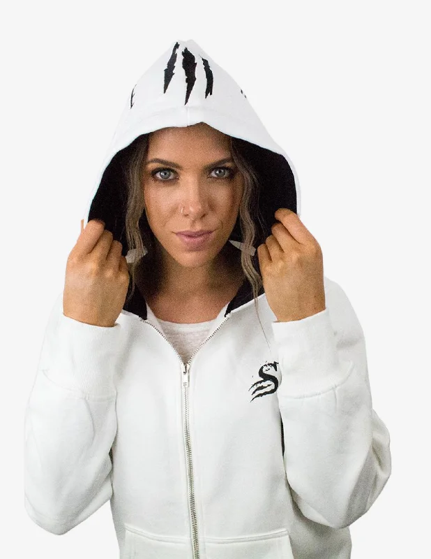 Gym Hoodie - Unisex Zip up - White