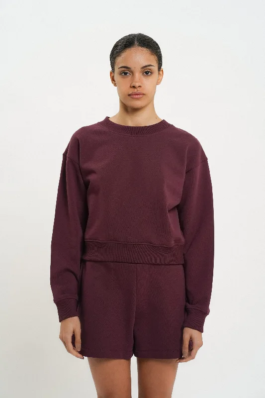 Maylee Sweatshirt Wine Red