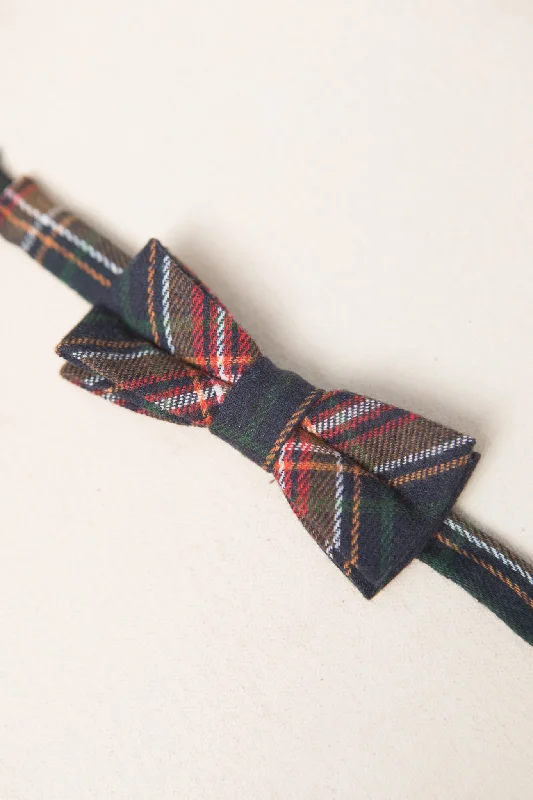 Baby Boys Henry Bow Tie in Madeline Navy Plaid - FINAL SALE