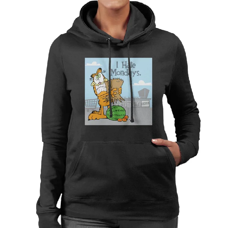 Garfield Grocery Shopping Hate Mondays Women's Hooded Sweatshirt