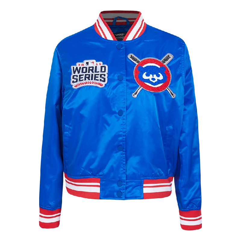 CHAMARRA DE SATÉN MLB CHICAGO CUBS MASH UP PARA MUJER