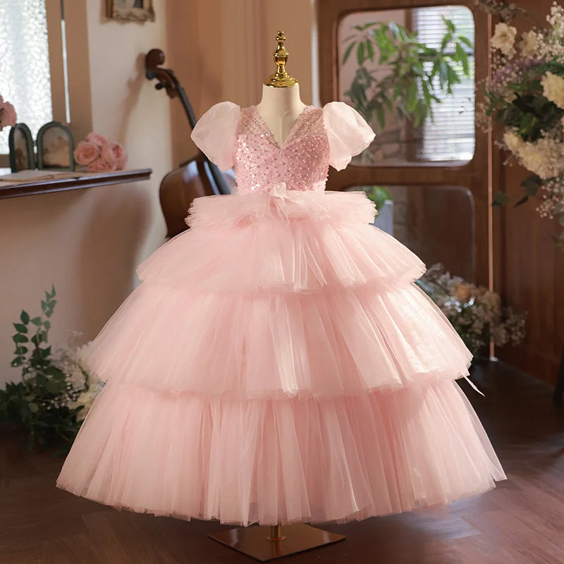 Cute Baby Girl Beauty Pageant Puffy Dress Toddler Birthday Christmas Princess Dress