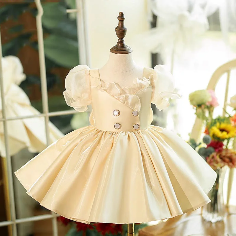 Elegant Baby Girls Baptism  Dress Flower Girl Dresses Toddler Christening Dresses