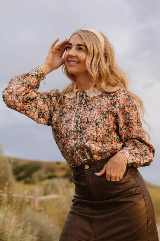 Cambridge Long Sleeve Blouse in Floral - FINAL SALE