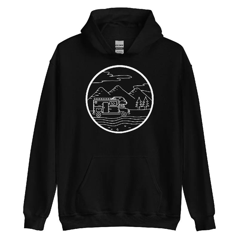 Berge - Camping Van - (13) - Unisex Hoodie