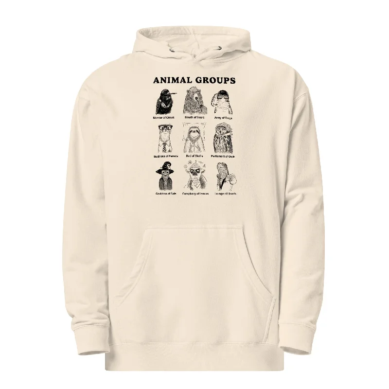 Animal Groups Midweight Pullover Hoodie