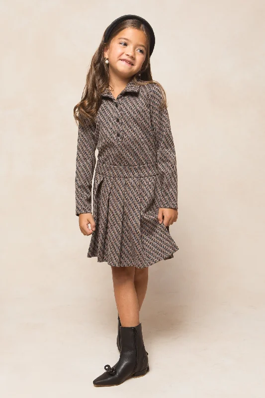 Mini Piper Set in Houndstooth - FINAL SALE