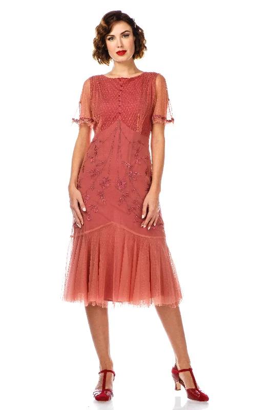 1920s Flapper Style Dress in Rose by Nataya