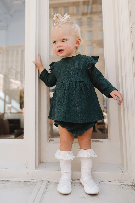 Baby Jensen Dress Set in Green - FINAL SALE