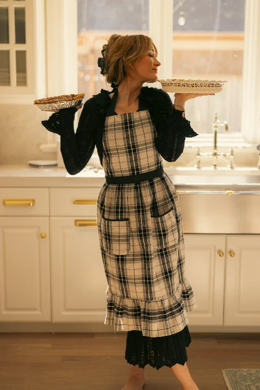 Ivy Apron in Laura Plaid Cotton - FINAL SALE