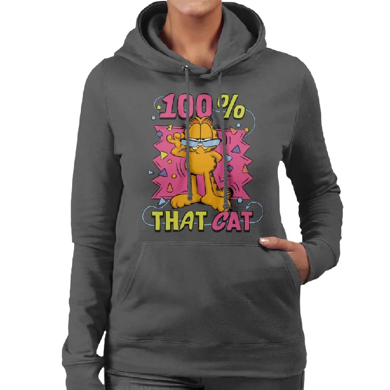 Garfield One Hundred Percent That Cat Women's Hooded Sweatshirt