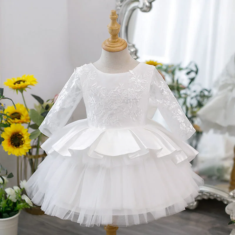 Elegant Girls Pageant Embroidery Dress Toddler  Christmas Party Princess Dress