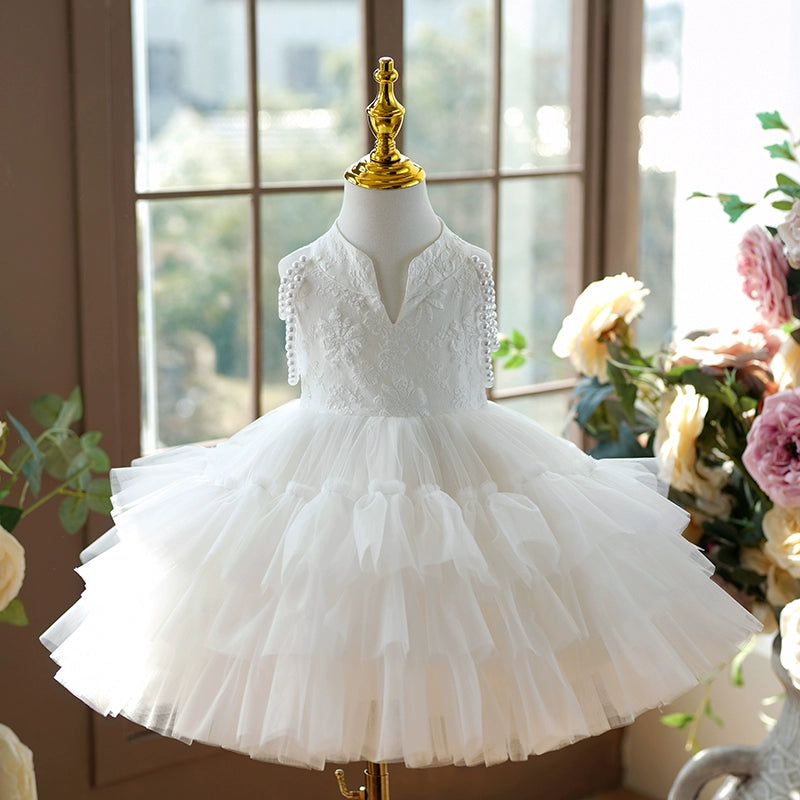 Elegant Baby Girl Pattern First Communion Dress Toddler Christening Dresses