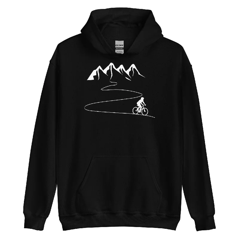 Berge - Kurve Linie - Radfahren - Unisex Hoodie