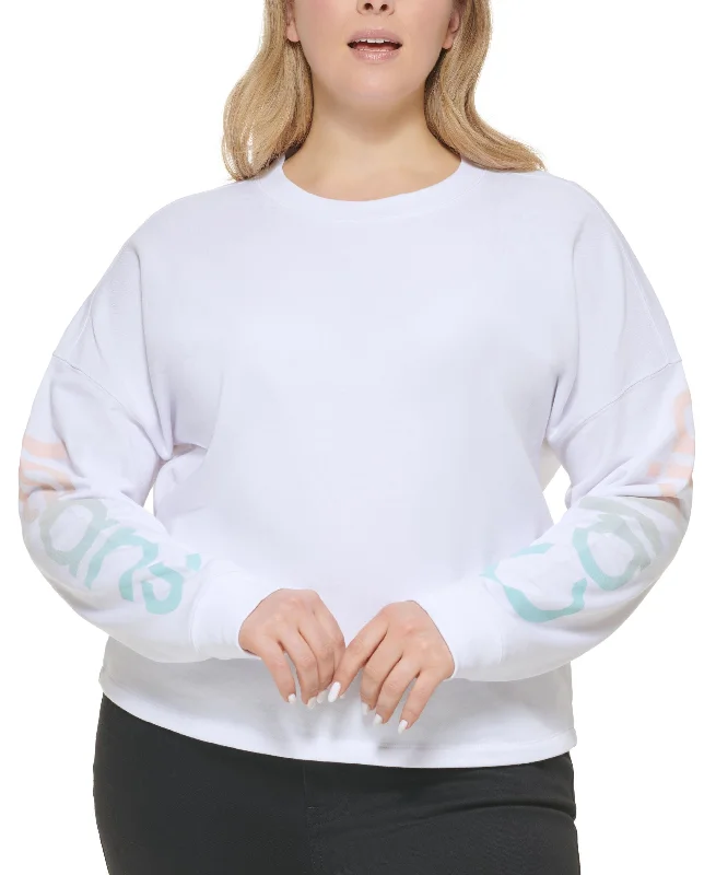 Calvin Klein Jeans Trendy Plus Size Ombre Traveling Logo Sweatshirt