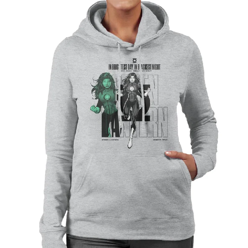 Green Lantern Jessica Cruz Brightest Day Quote Women's Hooded Sweatshirt